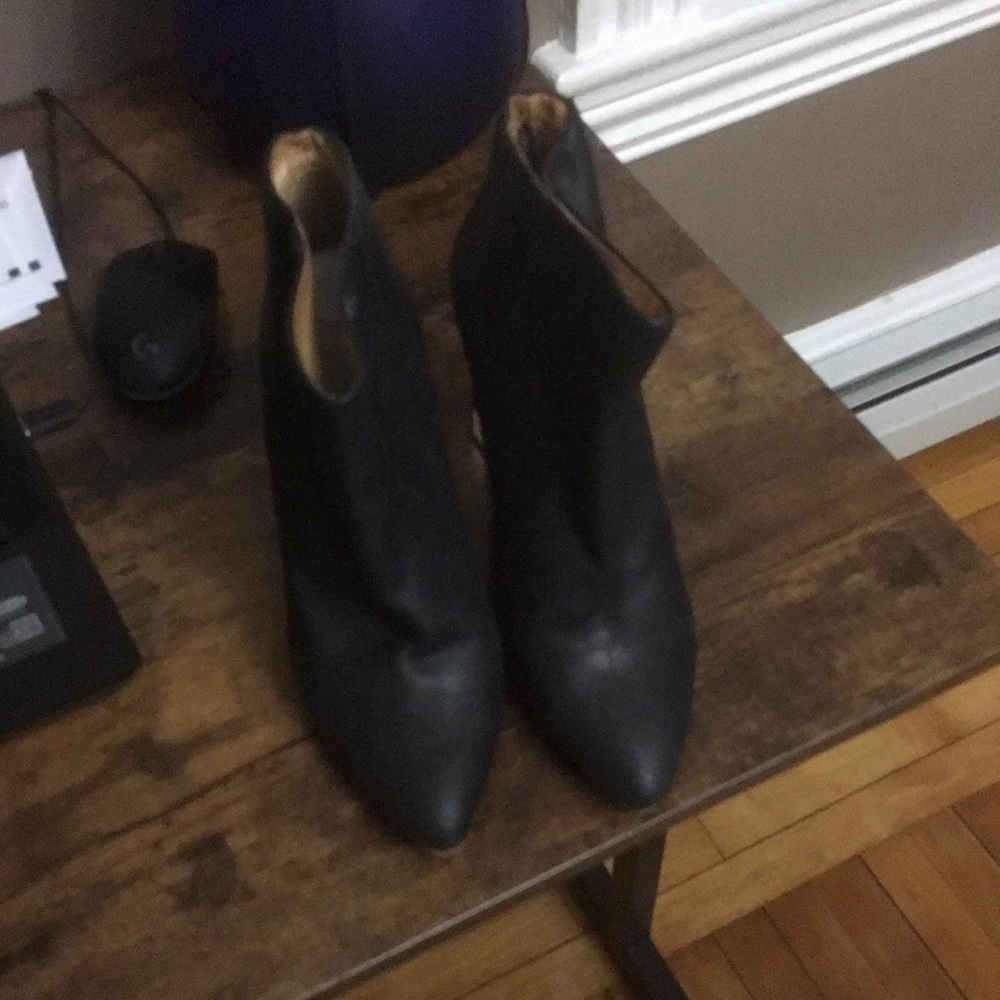 Maison Martin Margiela Black Pointed Toe Ankle Boots